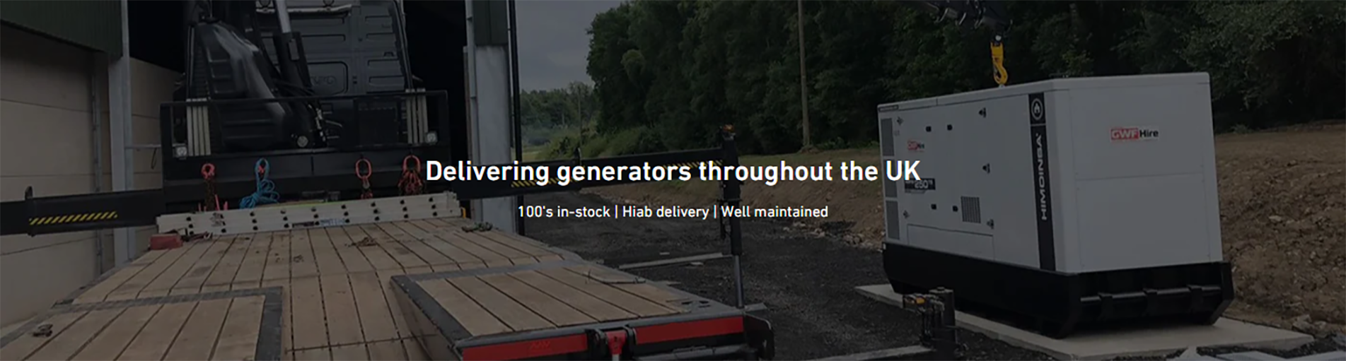 GWF Generators Delivering Generators - Hiab Delivery
